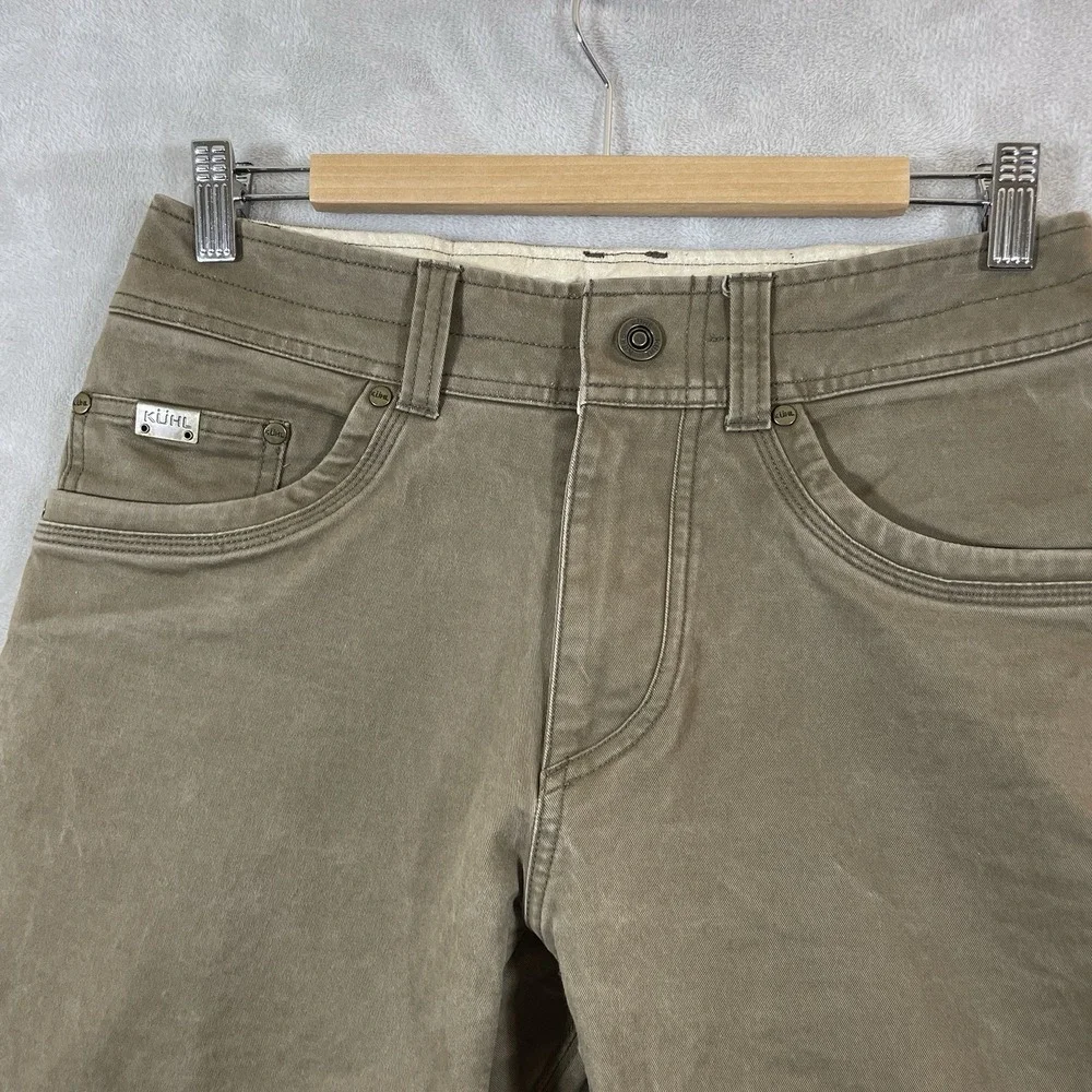 Kuhl Rebel Pants Mens 30x30 Brown Vtg Patina Dye Canvas Outdoor Hiking 5139